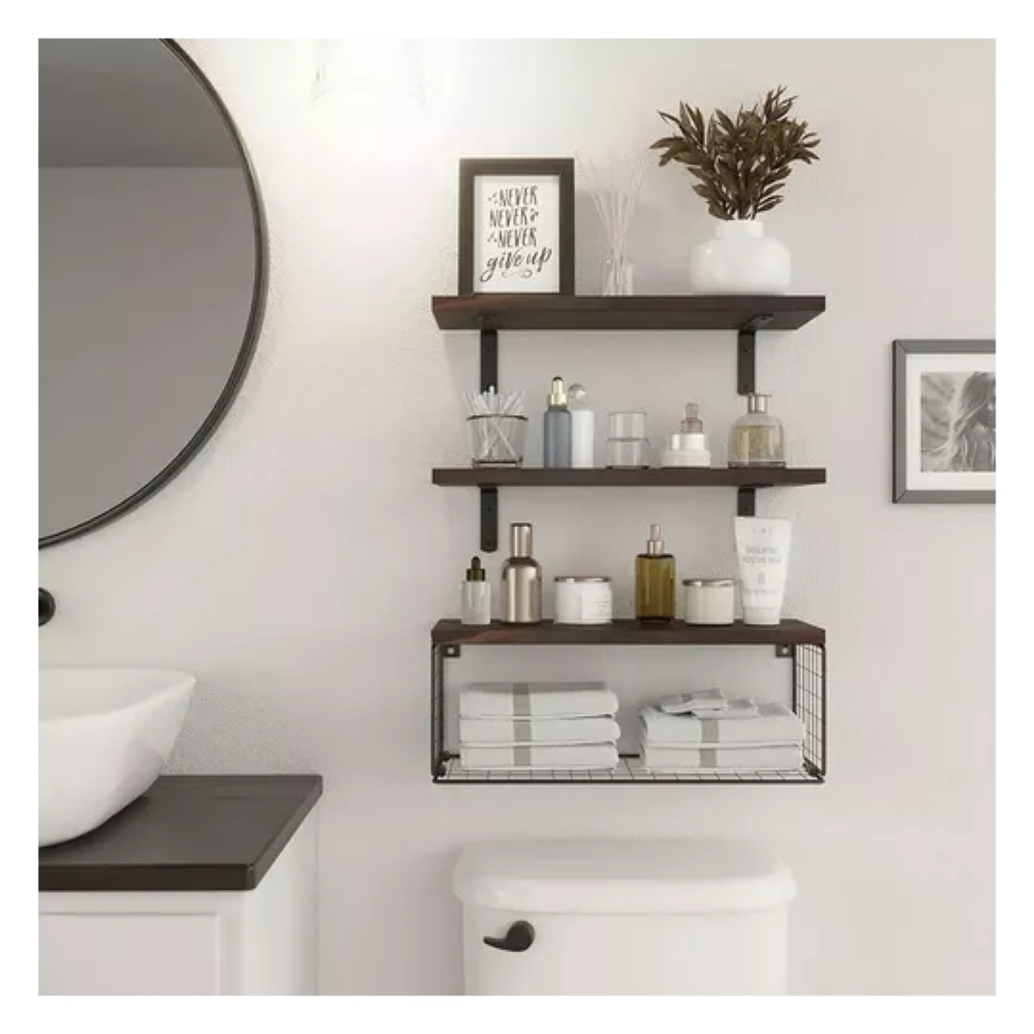 Repisas Flotantes Estante De Madera Hogar Mueble Organizador baño recámara.