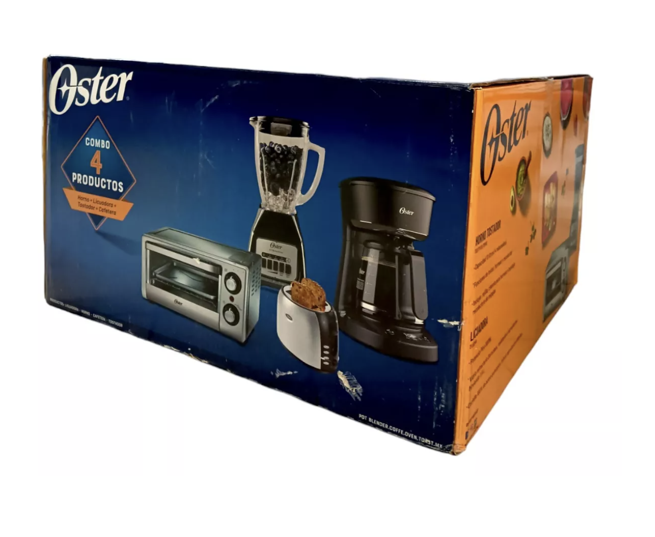 Combo Oster Licuadora, Horno, Cafetera y Tostador.