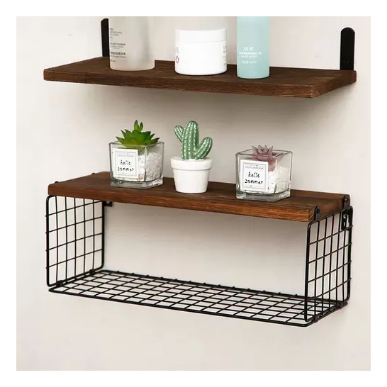 Repisas Flotantes Estante De Madera Hogar Mueble Organizador baño recámara.