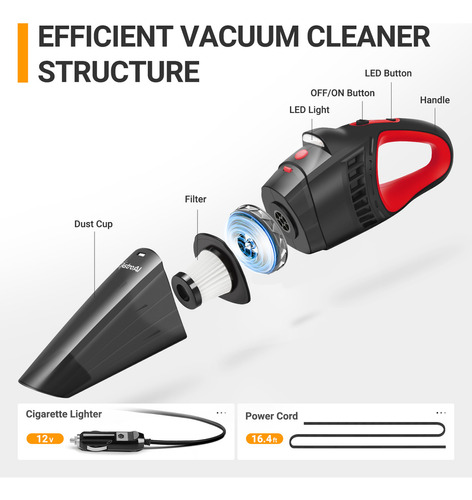 Astro AI AHVCJY801OR 560mL rojo y negro 12V 80 Hz.