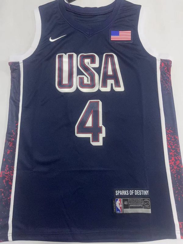 Nuevo! Jersey Dream Team USA Juegos Olimpicos Olimpiadas Paris 2024 Stephen Curry 4 Azul Talla S.
