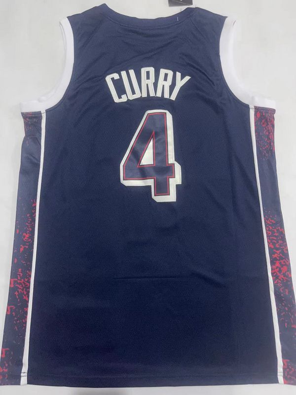 Nuevo! Jersey Dream Team USA Juegos Olimpicos Olimpiadas Paris 2024 Stephen Curry 4 Azul Talla S.