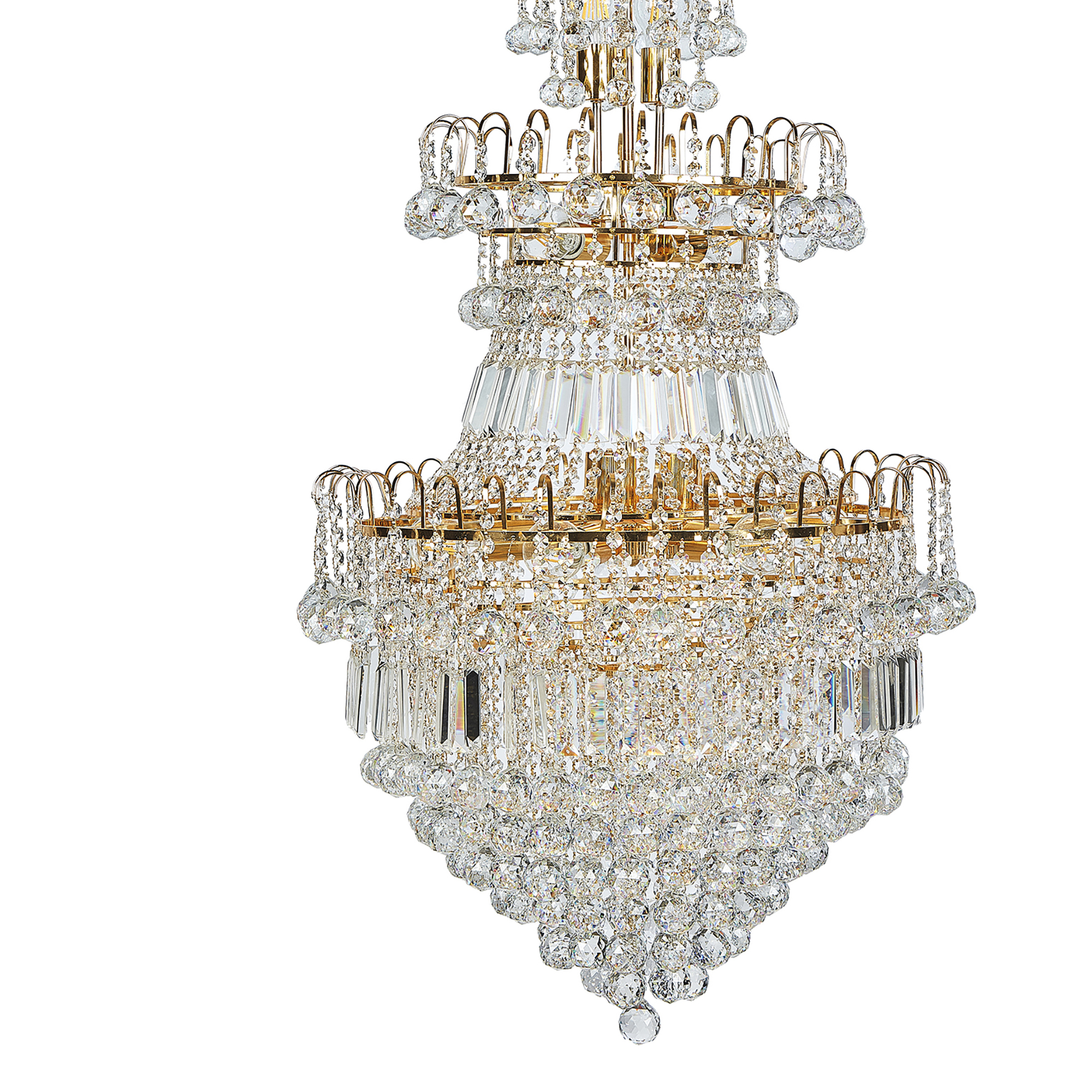 Candil Colgante Cristal Cortado K9 Imperio De 13 Luces E26 GD.