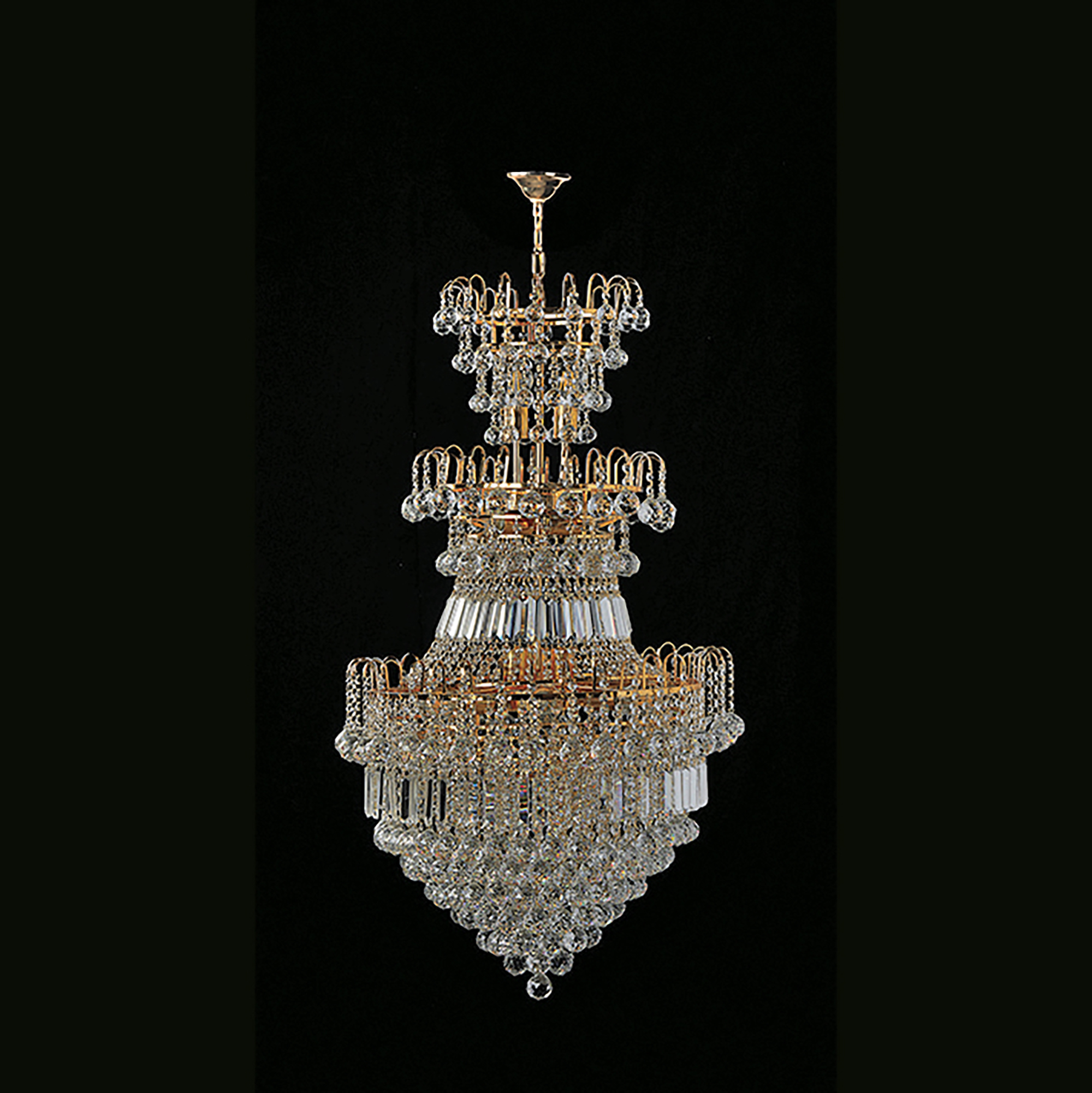 Candil Colgante Cristal Cortado K9 Imperio De 13 Luces E26 GD.
