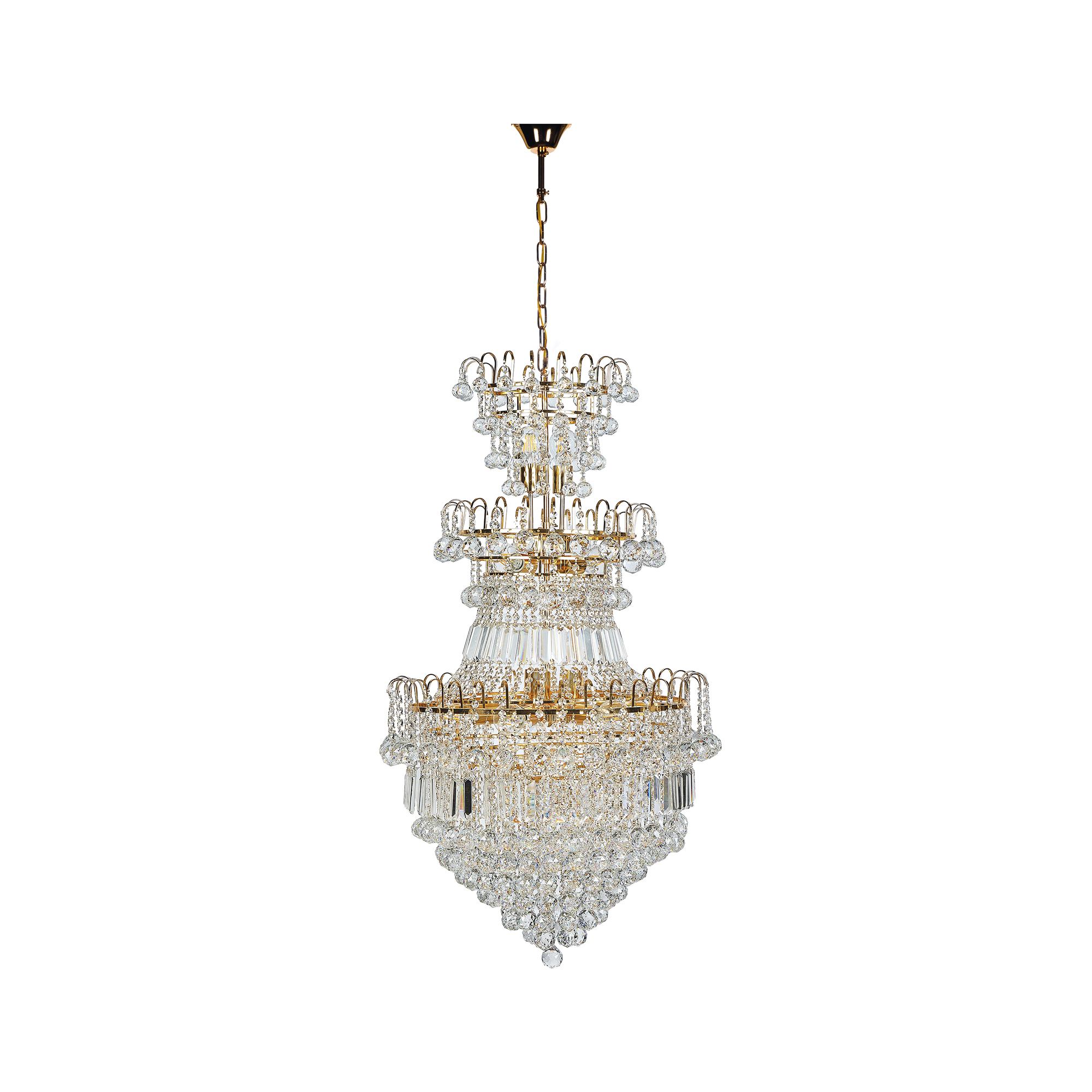 Candil Colgante Cristal Cortado K9 Imperio De 13 Luces E26 GD.