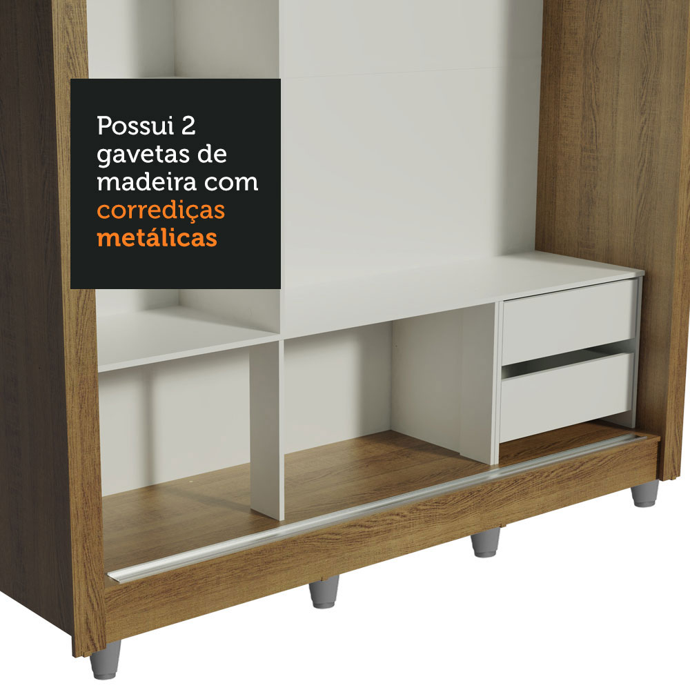 Ropero Closet Madesa 3 Puertas con Pies MB