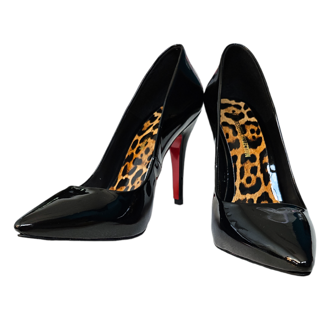 Zapato Stiletto charol negro LC DESIGNS COLLECTION.