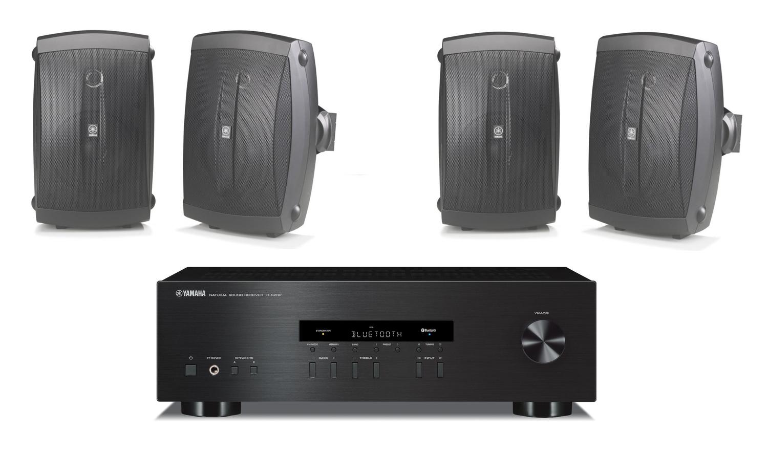 Yamaha RS202 y Nsaw150 x4 Sistema Audio Ambiental Bluetooth.