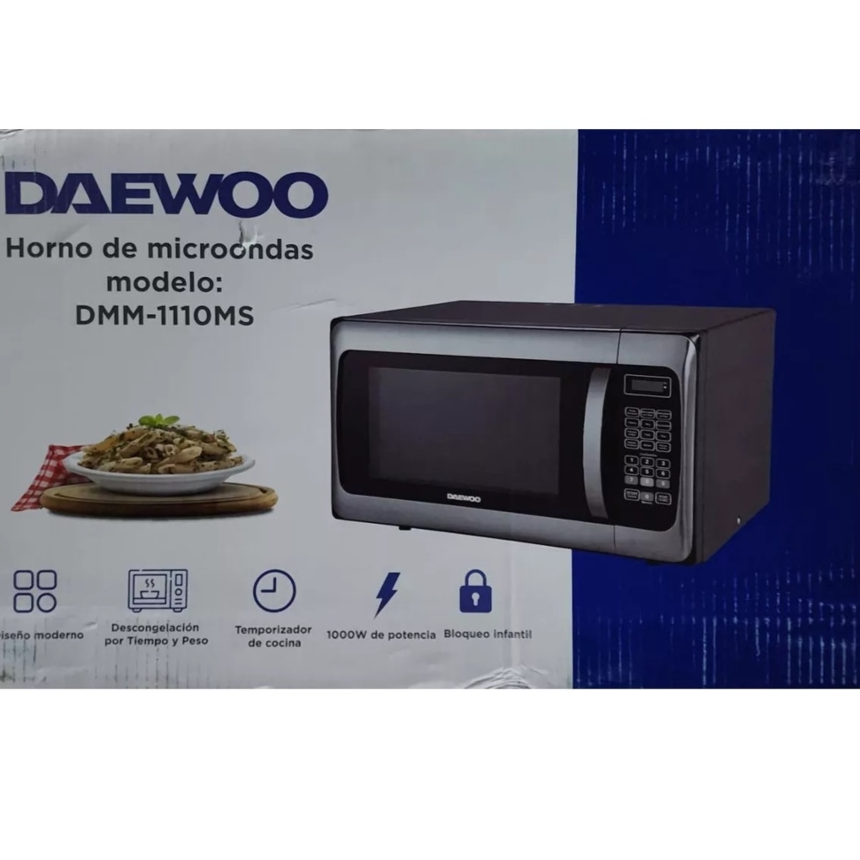 Horno de Microondas Daewoo DMM 1110MS 1.1 Pies 1000 Watts Gris ALBY12*