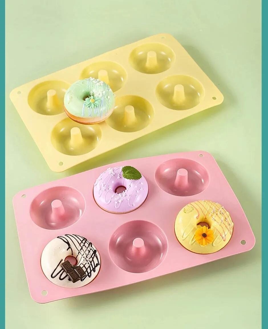 Molde de silicona para hacer donas paquete con 5 moldes .