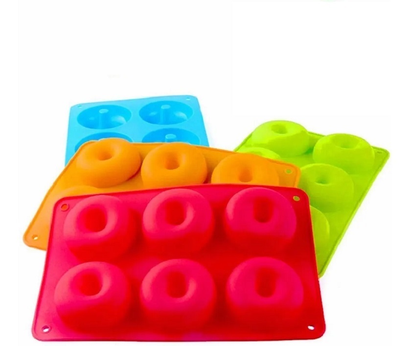 Molde de silicona para hacer donas paquete con 5 moldes .