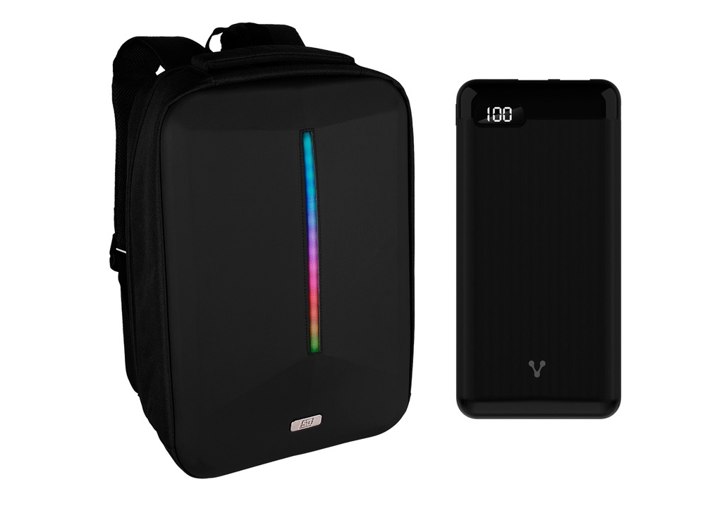 BACKPACK VORAGO 15.6" RGB BP-500 + POWER BANK PB-450.