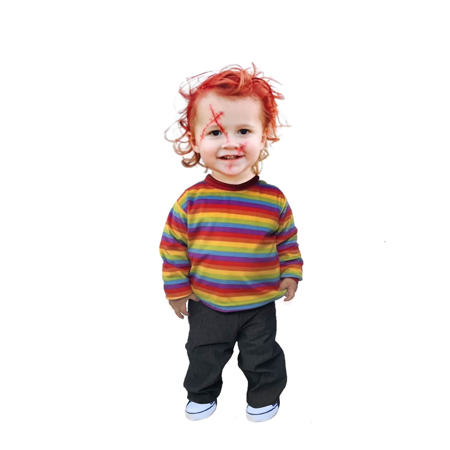 Cosplay - Disfraz de Halloween - Traje de Muñeco con Peluca - Disfraces para Bebés y Niños.
