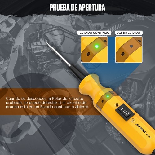 Probador De Circuito Auto 6-24v Prueba De Polaridad/tierra.