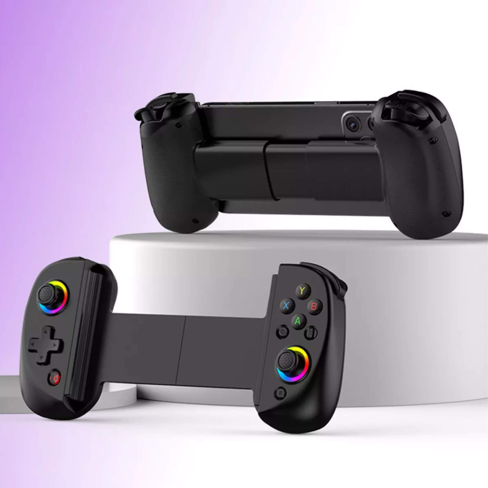 Control Joystick Gamepad Rgb Para iPhone Android Switch Color Negro