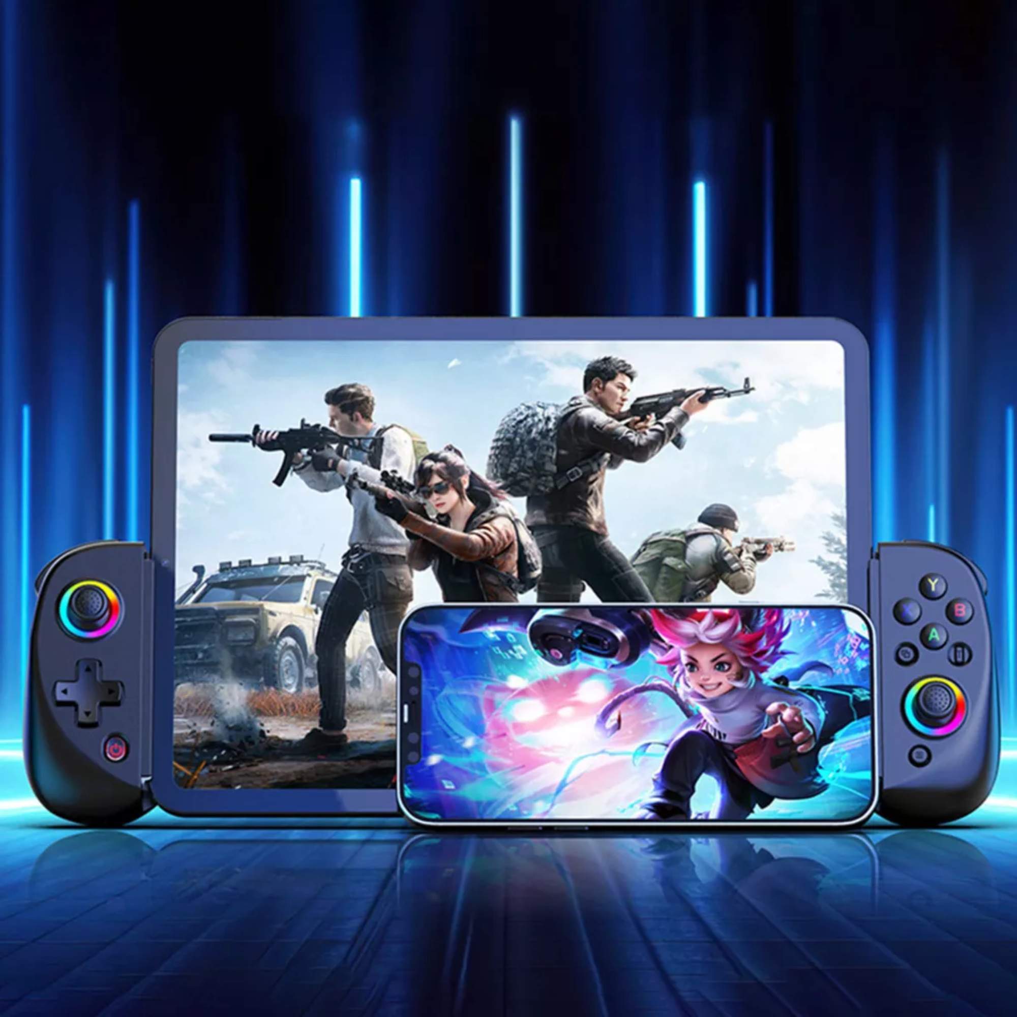 Control Joystick Gamepad Rgb Para iPhone Android Switch Color Negro