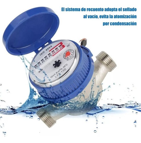 Medidor De Agua Potable Medidores De Agua 1/2 Chorro Único azul.