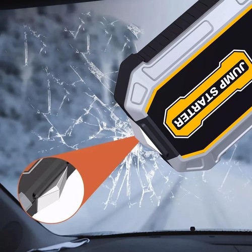 Bateria Coche Arranque Emergencia negro gris amarillo.