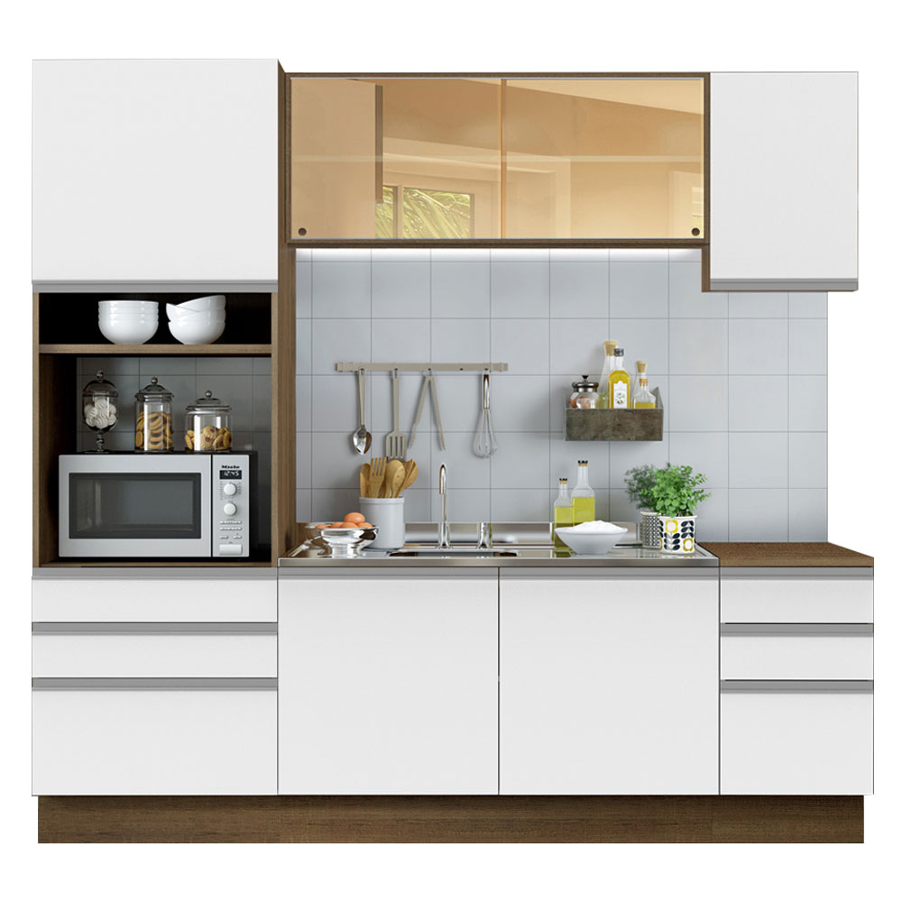 Cocina Integral Completa Modular Madesa Glamy 220cm MB 01