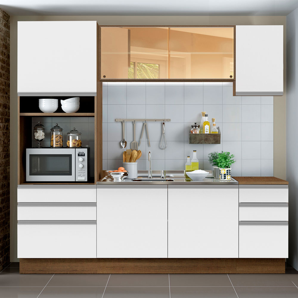 Cocina Integral Completa Modular Madesa Glamy 220cm MB 01