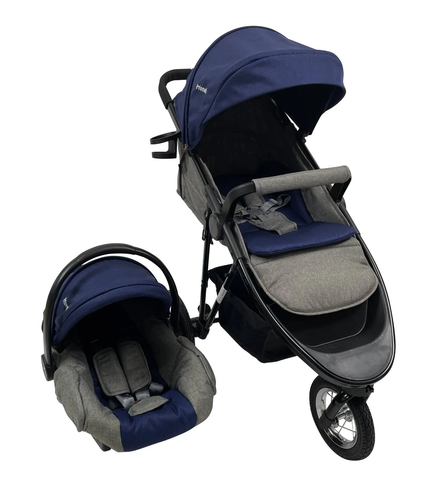 Carriola Prinsel Fox Light Llantas Aire Portabebe Azul