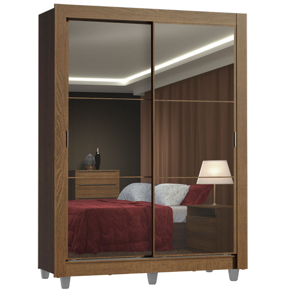 Ropero Closet Madesa 2 Puertas 2 Espejos Con Pies MM