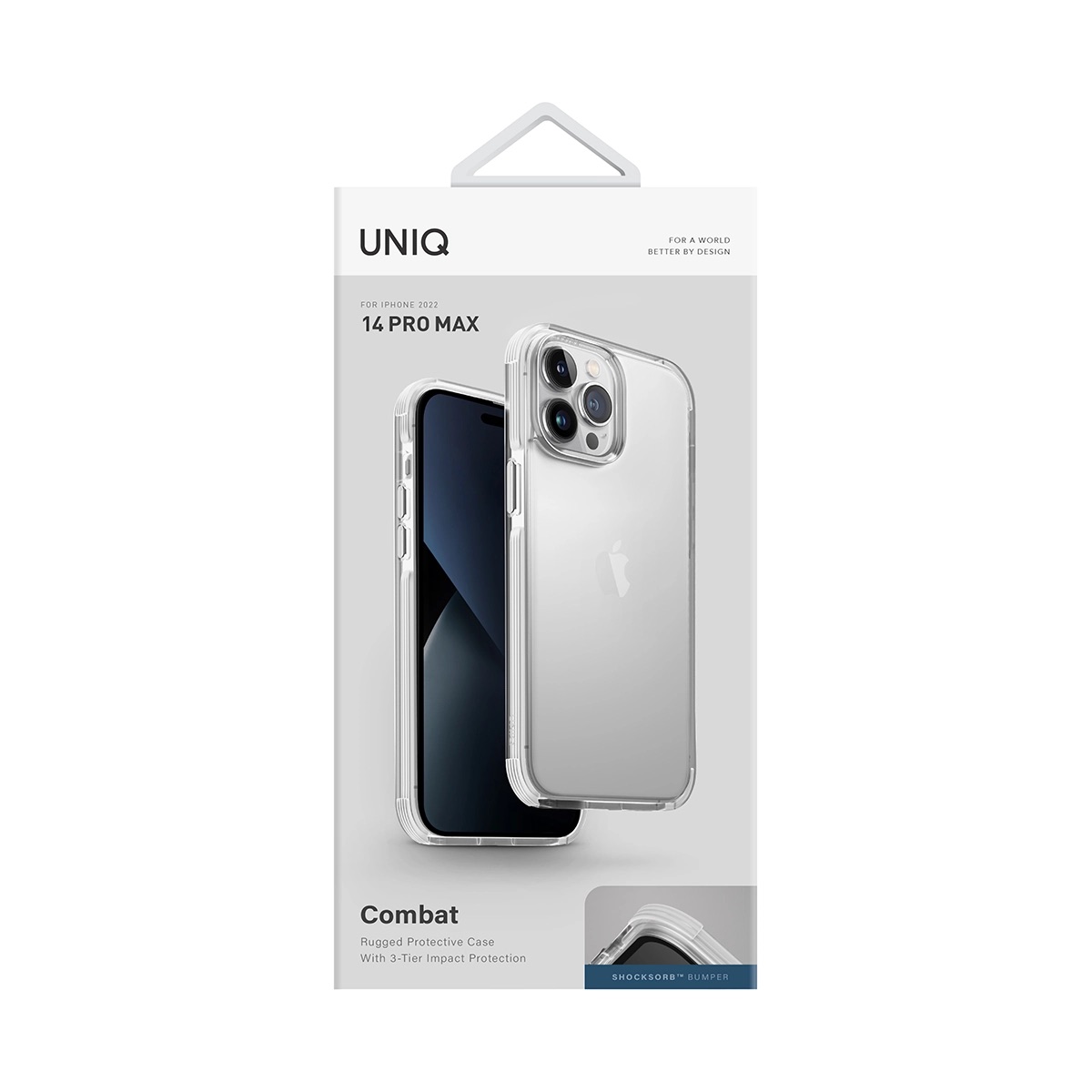 Funda Híbrida iPhone 14 Pro Max Combat Blanco Uniq.