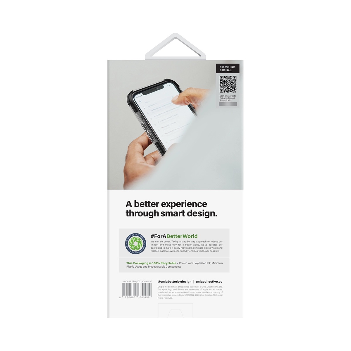 Funda Híbrida iPhone 14 Pro Max Combat Blanco Uniq.