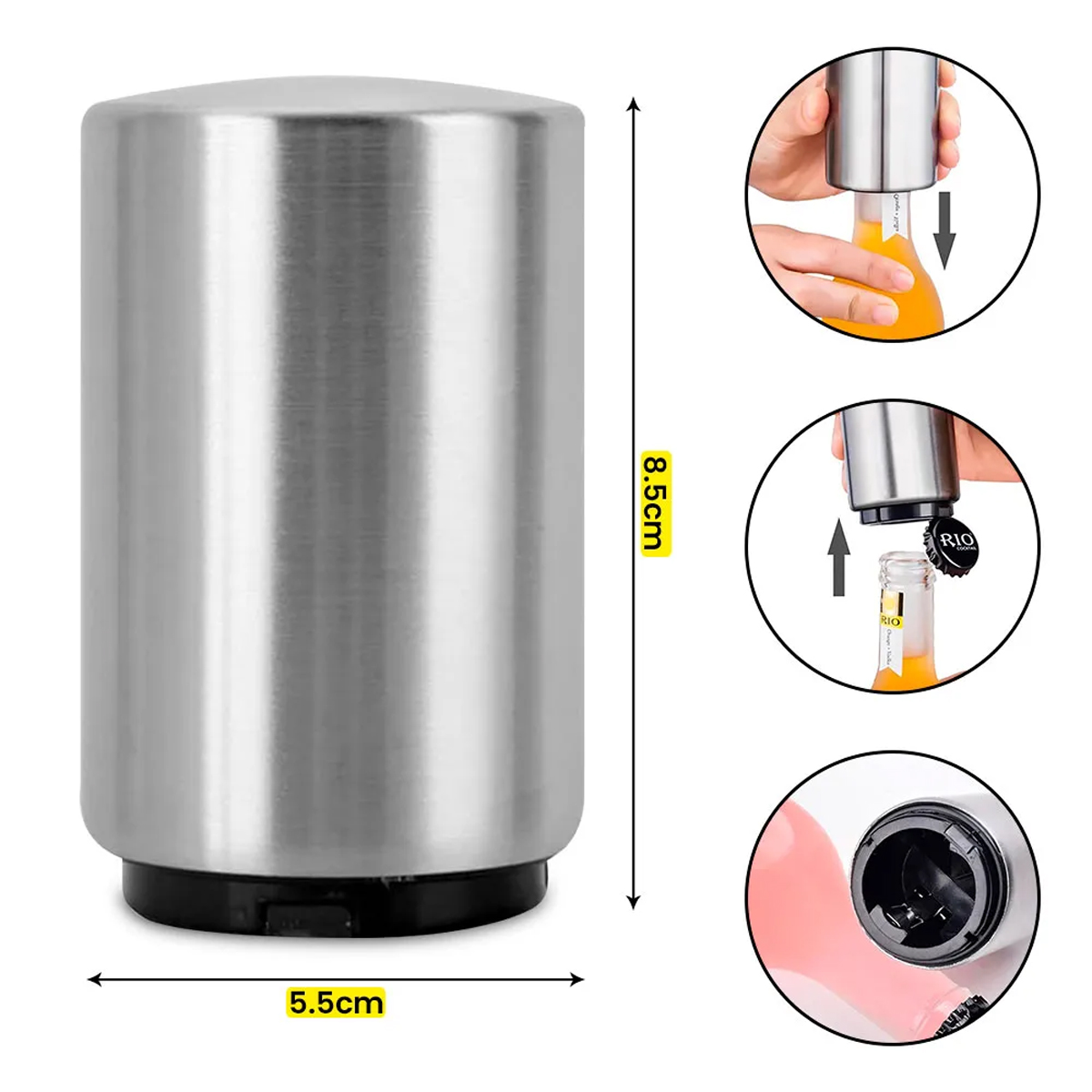 Destapador magnetico de botellas cerveza refresco
