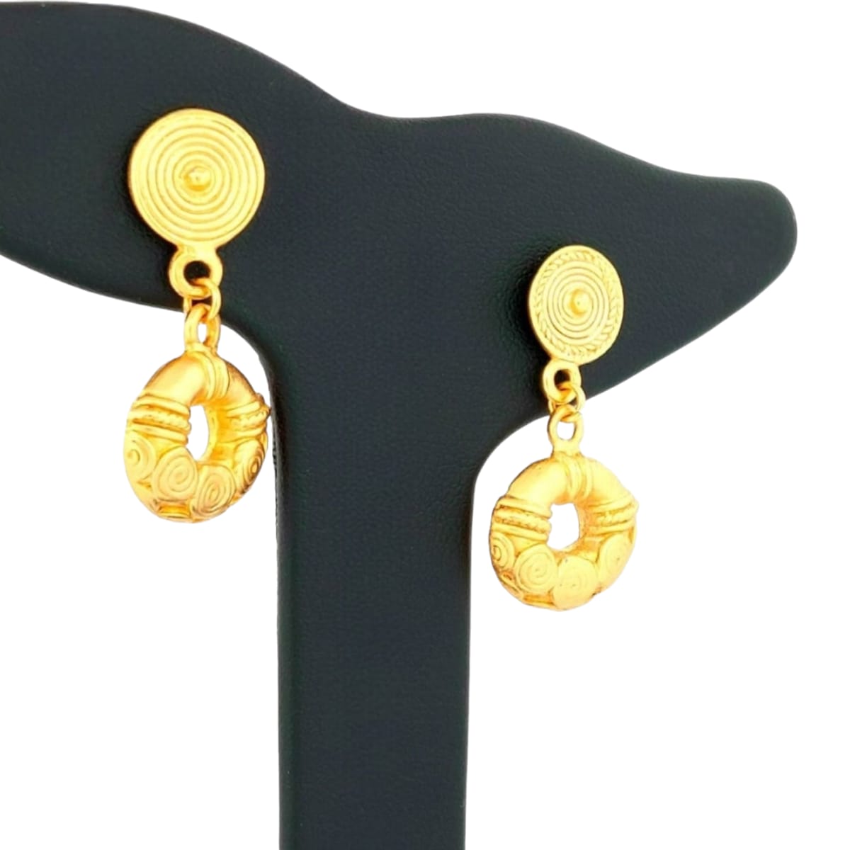 Aretes Colgante Orejera Tayrona Oro Precolombino Joyeria M De Leon.