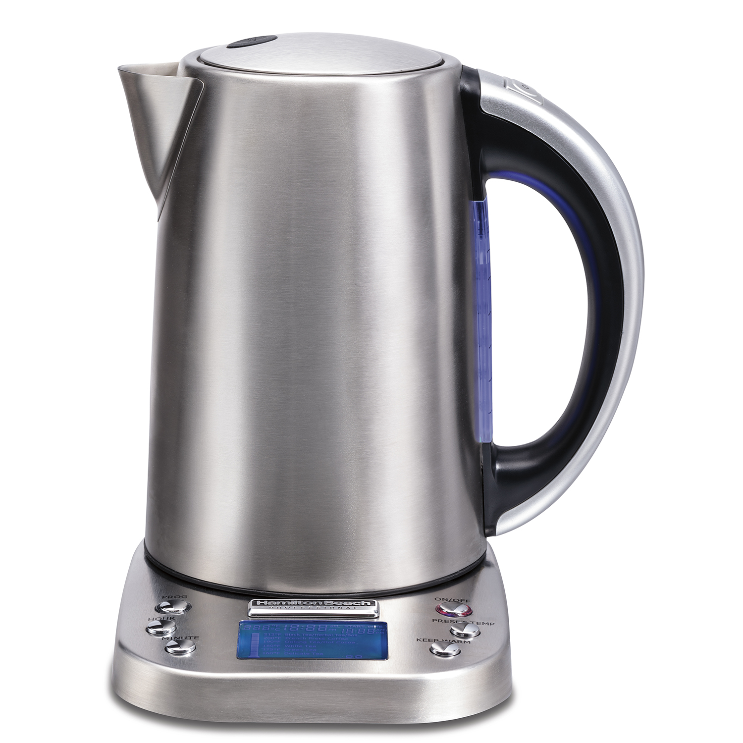 Hervidor de Agua Digital Hamilton Beach 41028 1.7 Lts Acero Inoxidable.