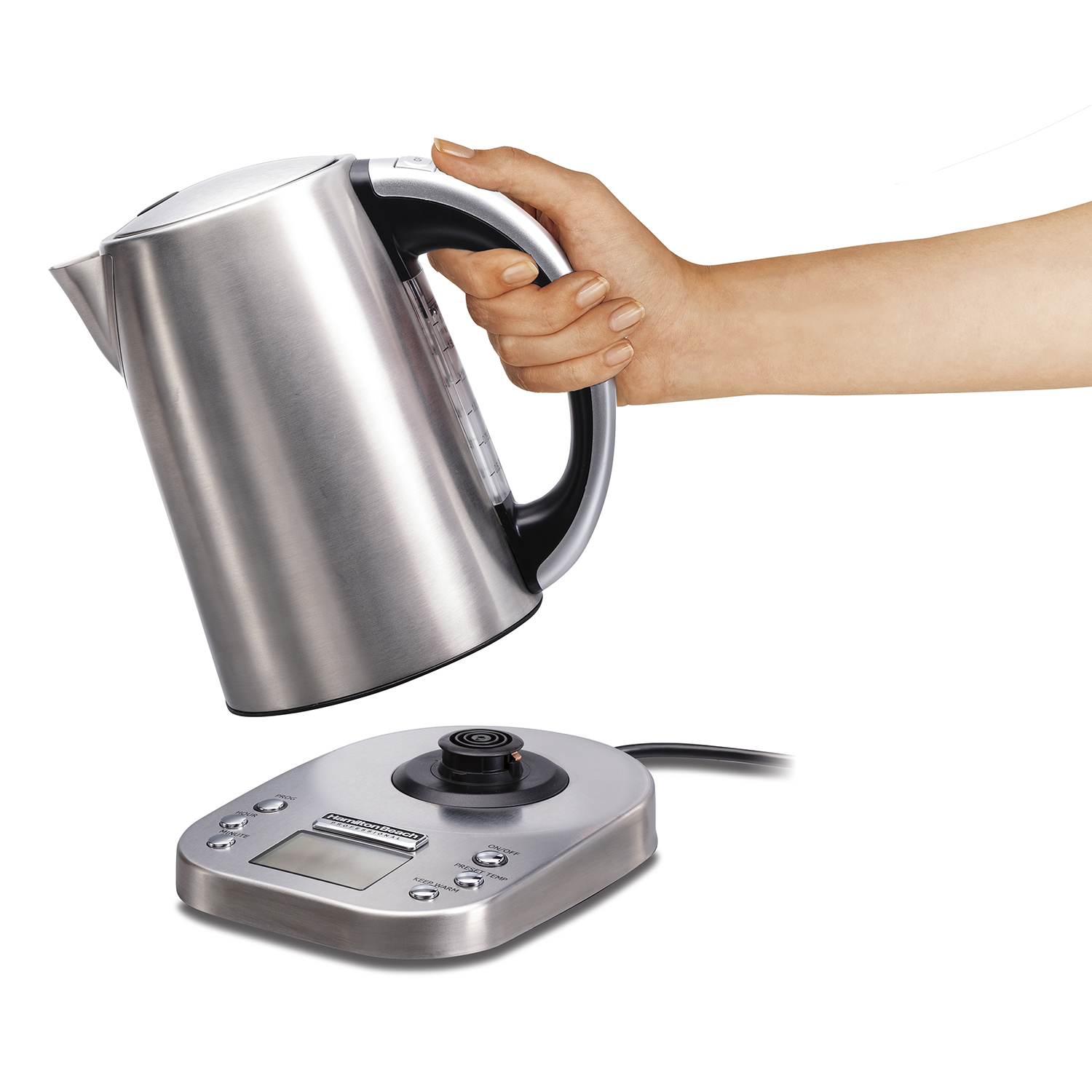 Hervidor de Agua Digital Hamilton Beach 41028 1.7 Lts Acero Inoxidable.
