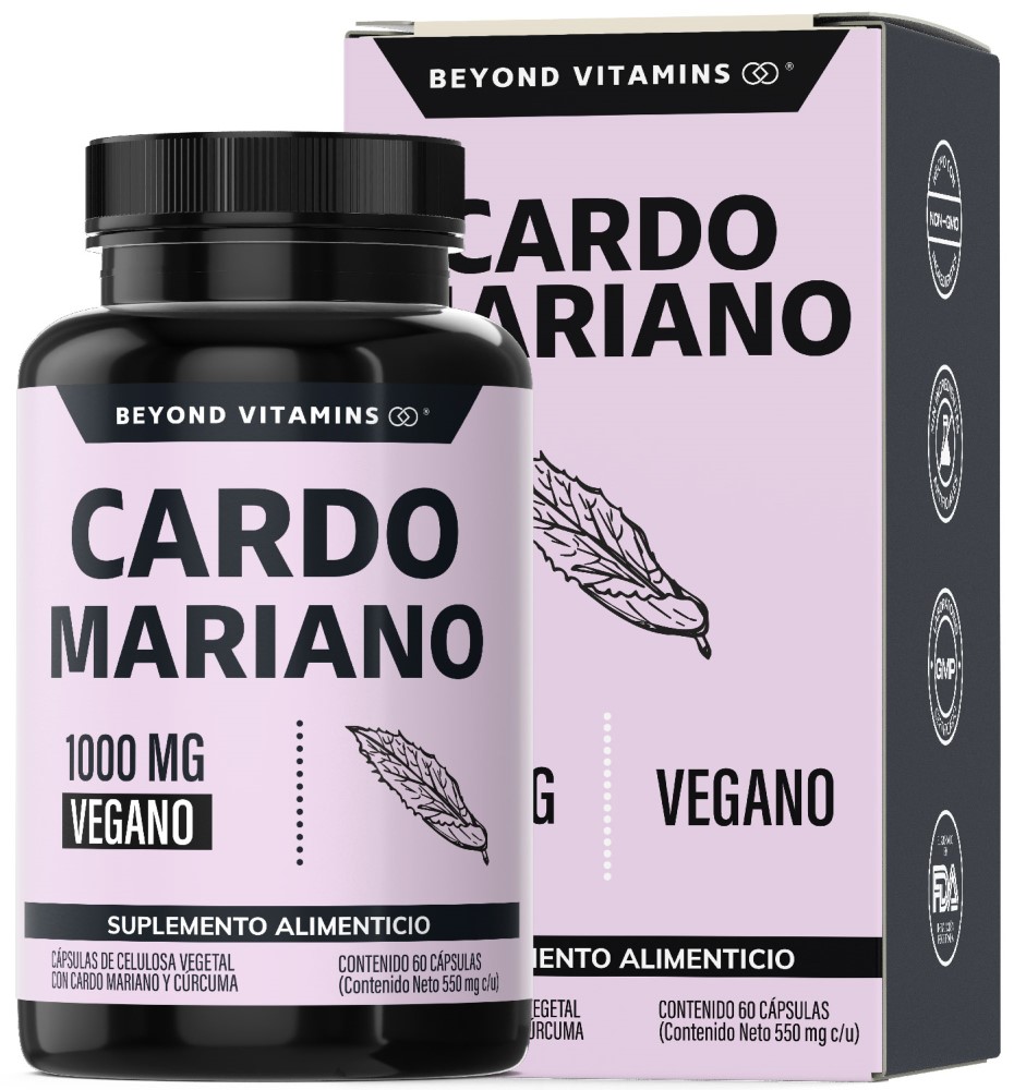 Suplemento Alimenticio Beyond Vitamins  Cardo Mariano con Raíz de Cúrcuma 60 Cápsulas