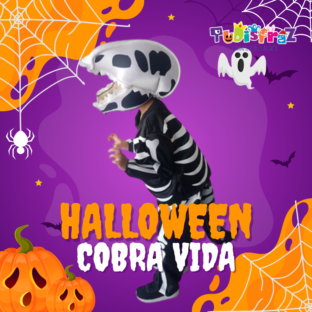 Disfraz de Dinosaurio Calavera - Disfraces de Calaca para Halloween -Traje de Esqueleto Día de Muertos.