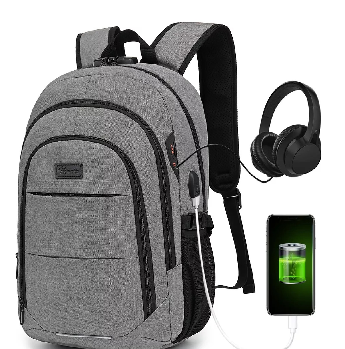 M Mochila Urbana Para Portátil De Capacidad Ajustable De 20-35l.