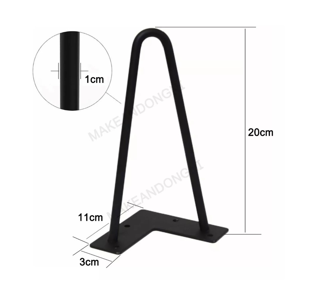 4pz Patas De Metal Resistente Para Muebles Sofá 20cm Altura T