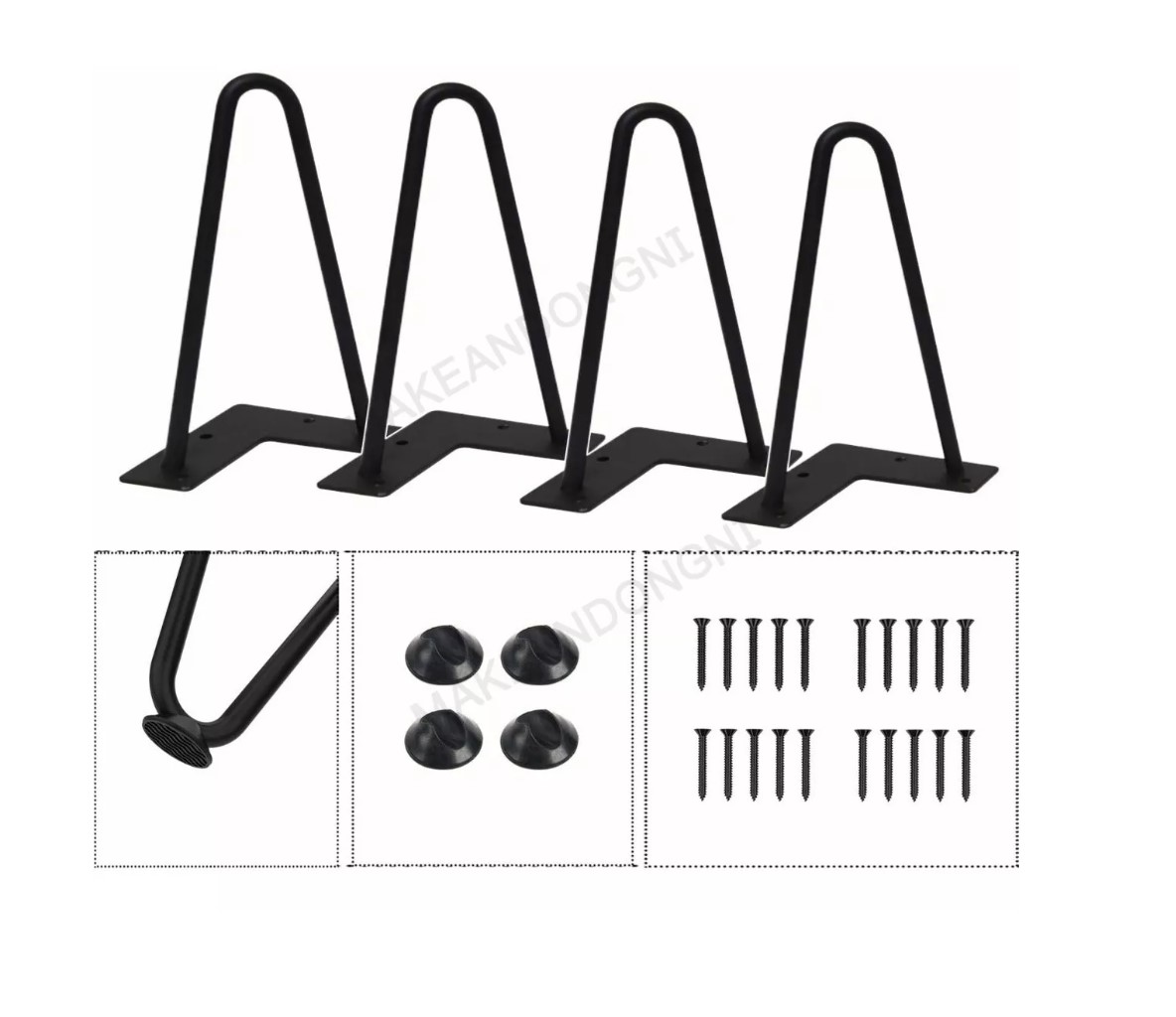 4pz Patas De Metal Resistente Para Muebles Sofá 20cm Altura T