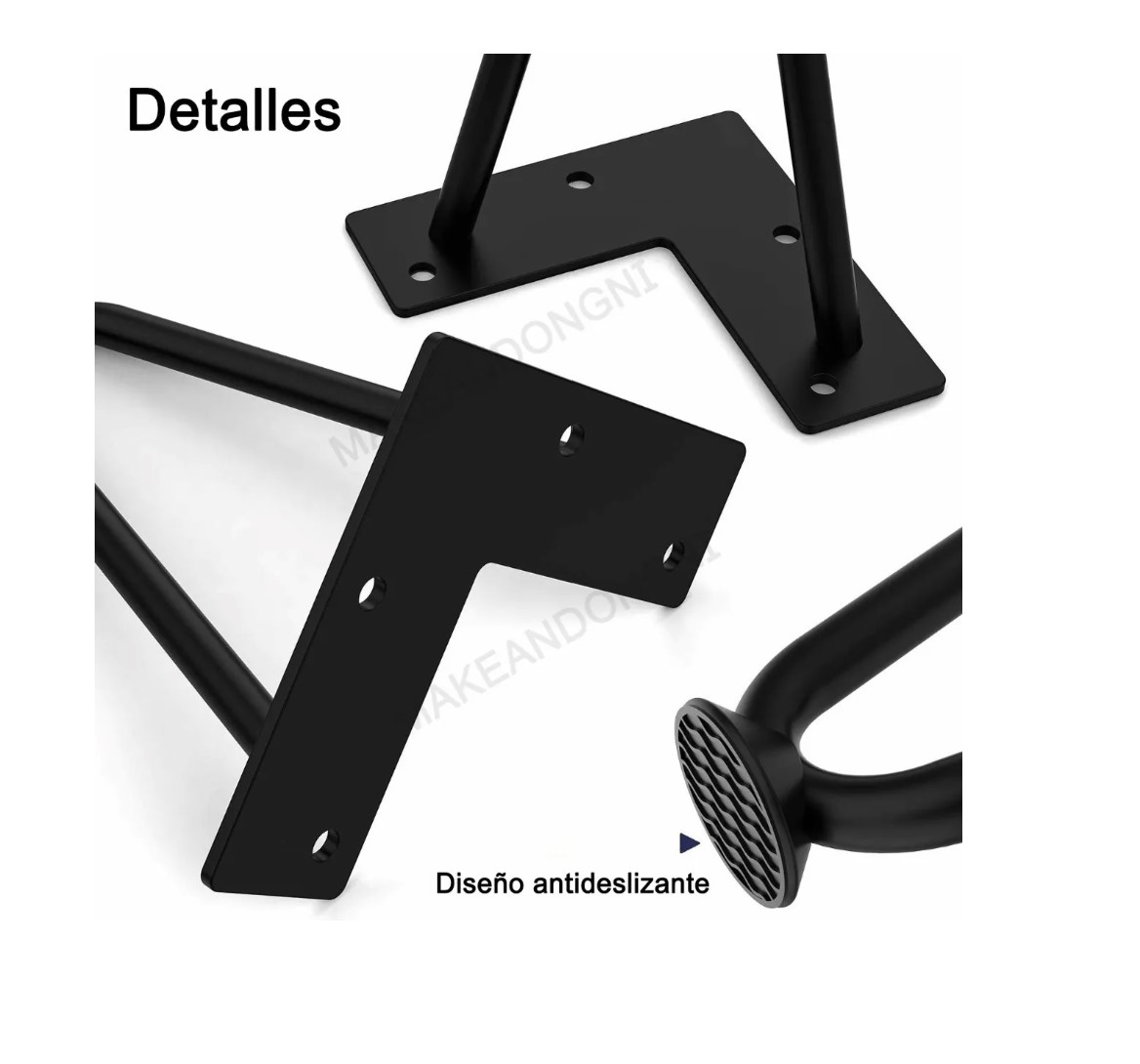 4pz Patas De Metal Resistente Para Muebles Sofá 20cm Altura T