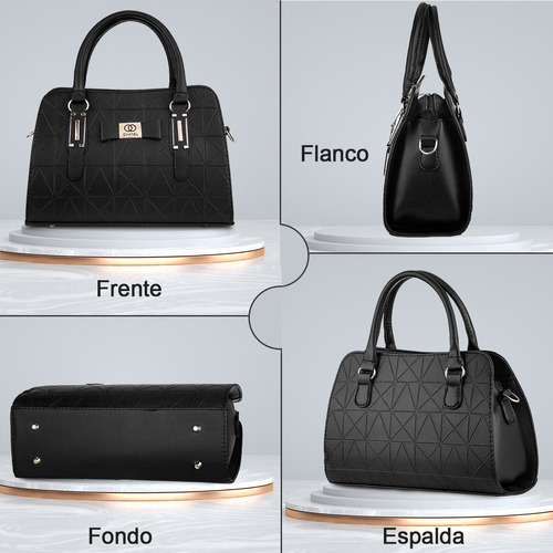 Bolsa Tote Para Mujer Bolso De Mano Con Gran Capacidad Negro