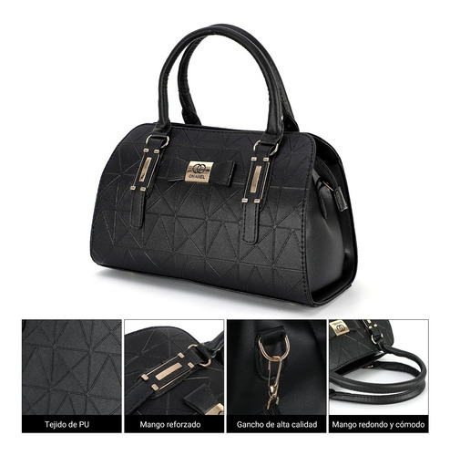 Bolsa Tote Para Mujer Bolso De Mano Con Gran Capacidad Negro