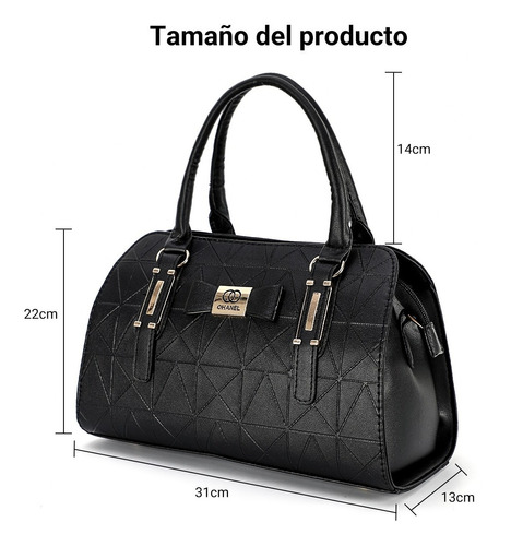 Bolsa Tote Para Mujer Bolso De Mano Con Gran Capacidad Negro