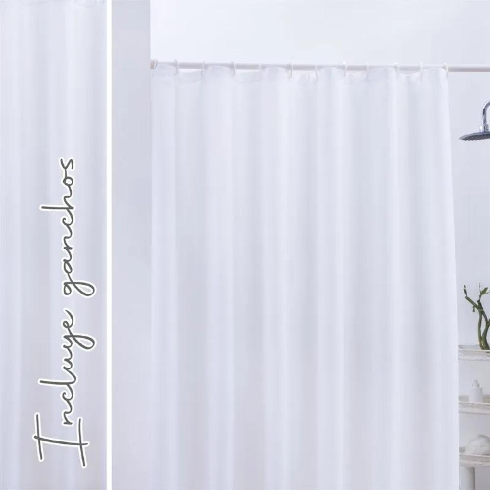Cortina De Baño Impermeable Estándar Blanco Concord