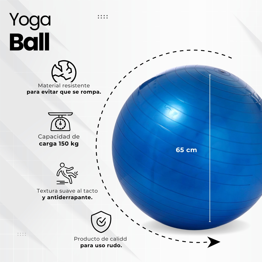 Pelota de Yoga Con Accesorio Para Inflar