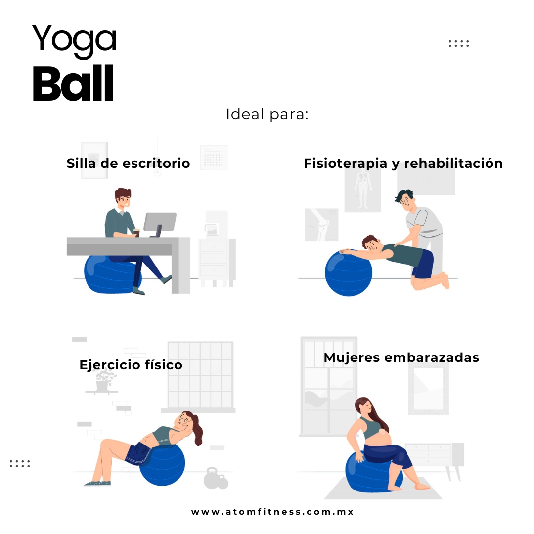 Pelota de Yoga Con Accesorio Para Inflar