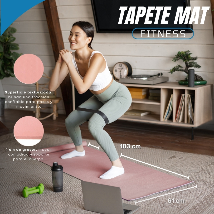 Tapete Yoga Mat De Corcho Premium Pilates Antideslizante