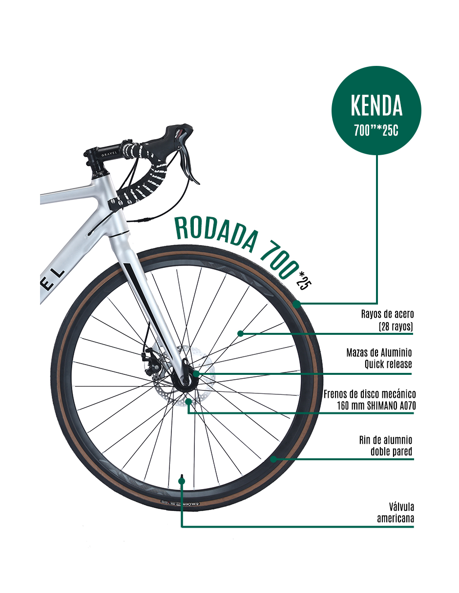 BICICLETA DE RUTA ARMSTRONG R700 54 PLATEADO