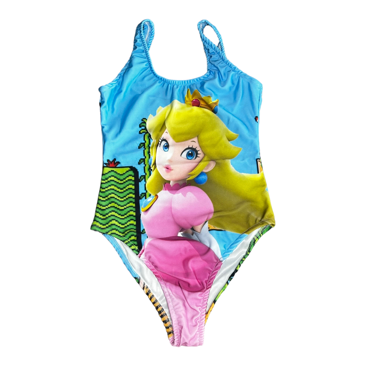 Traje De Baño Completo Princesa Peach Mario Bros Likra