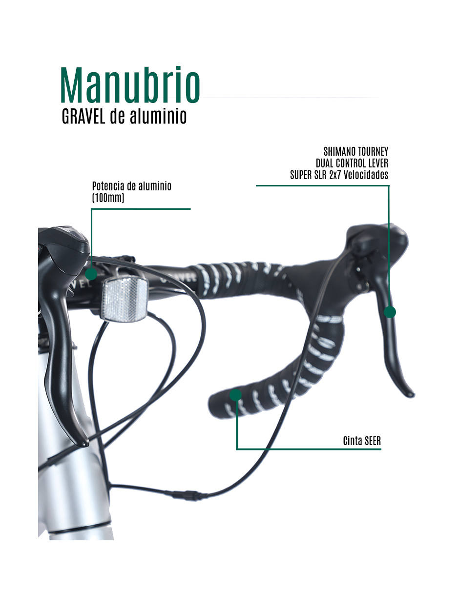 BICICLETA DE RUTA ARMSTRONG R700 54 PLATEADO