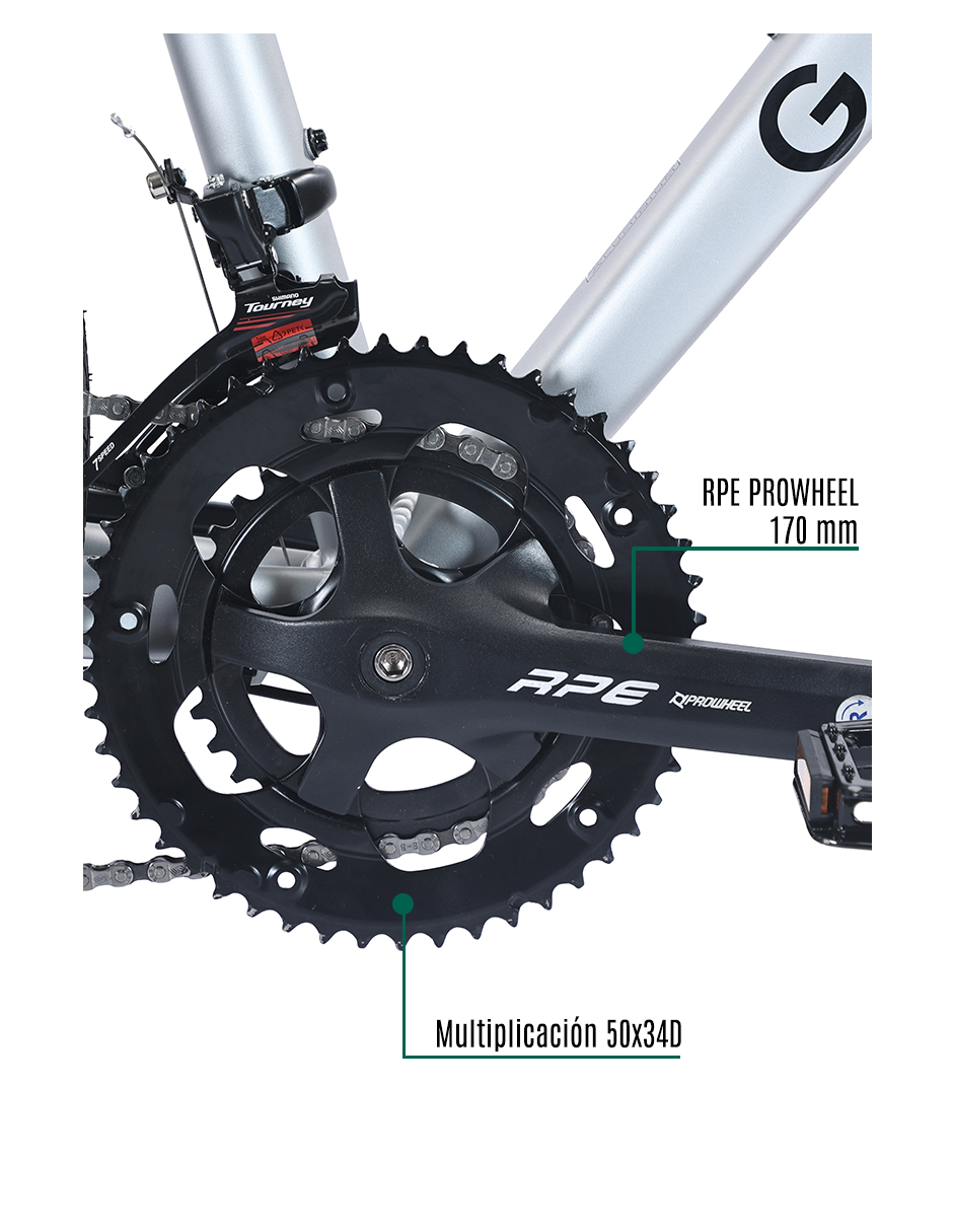 BICICLETA DE RUTA ARMSTRONG R700 54 PLATEADO
