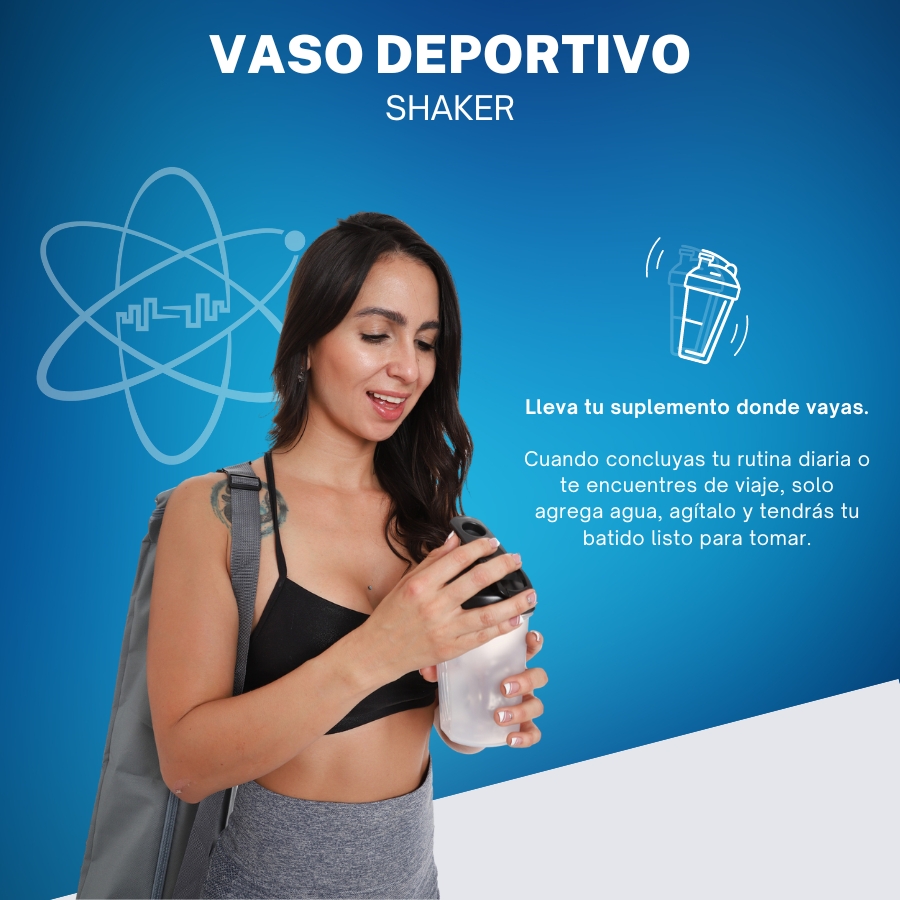 Vaso Deportivo Shaker Con Mezclador